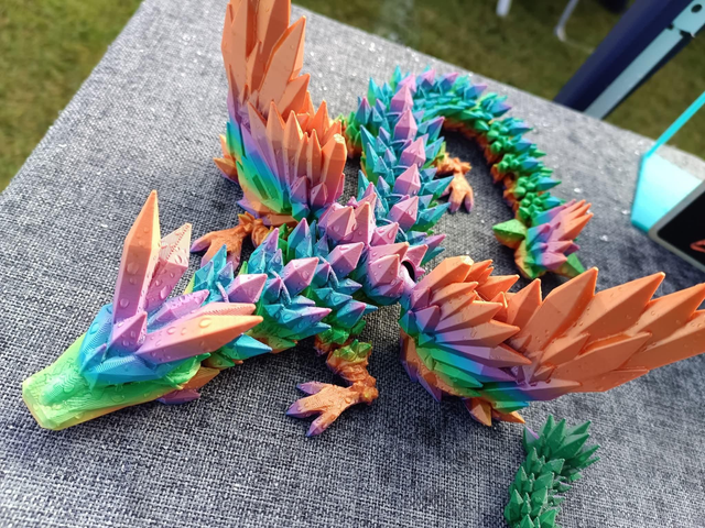 Aurora the Large Rainbow Crystalwing Dragon