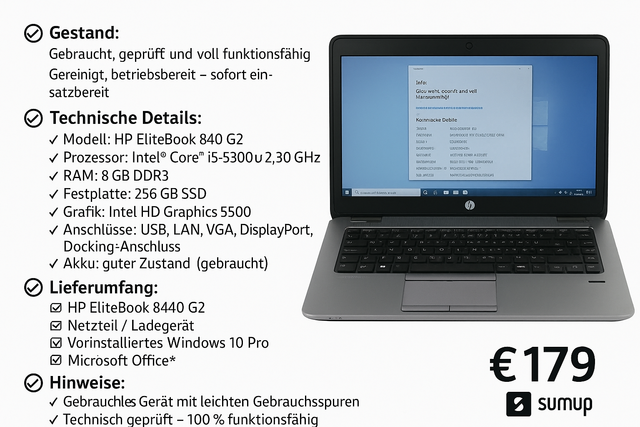 💻 HP EliteBook 840 G2