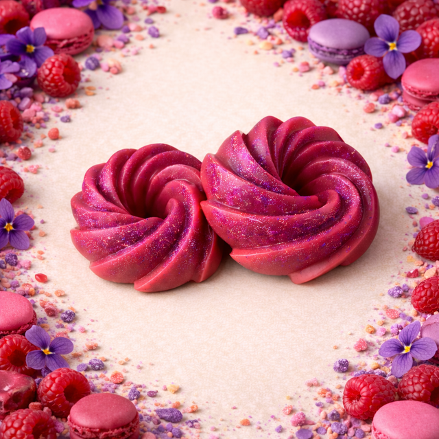 Fondant Macaron framboise violette 