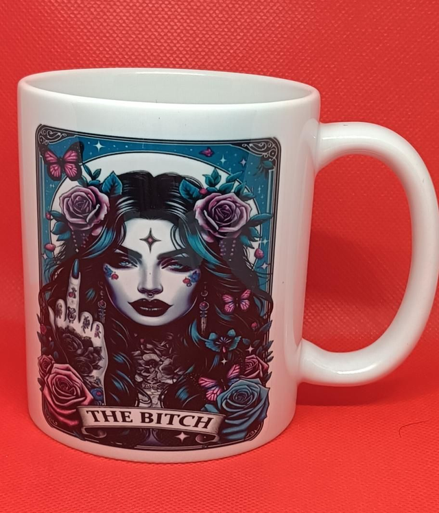 Custom Printed The Bitch Tarot Card Mug