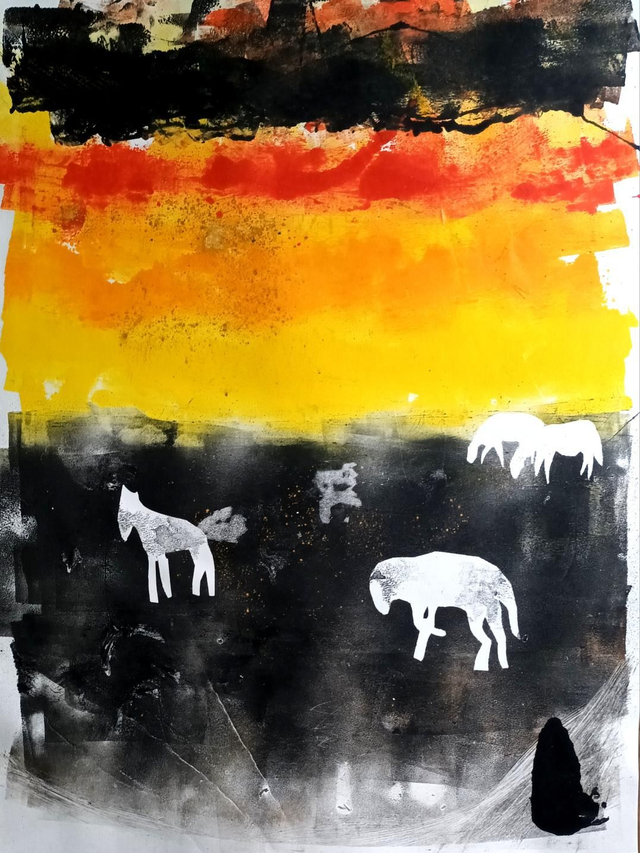 "Fire Field" by Jude Montague. Edition of one. 