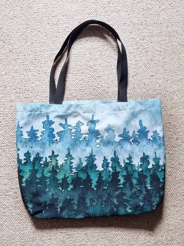 Winter forest tote bag