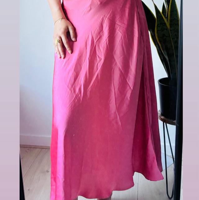Roze lange rok 