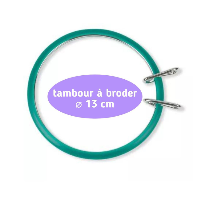 Tambour à broder à pinces