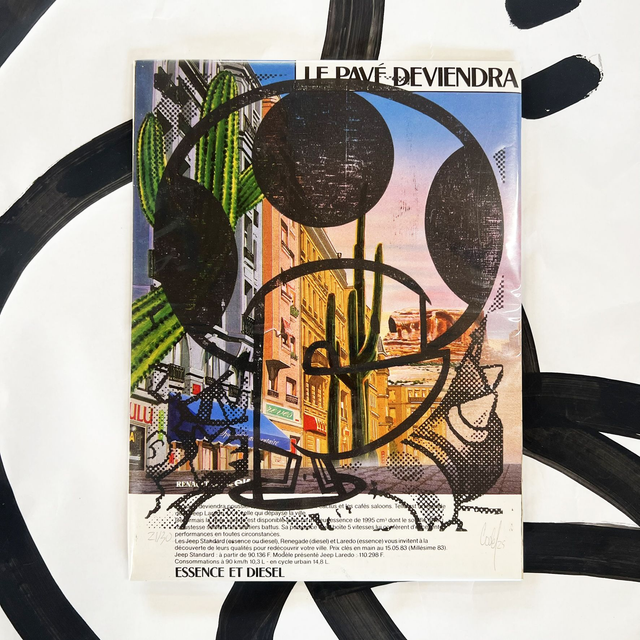 Xylo TOAD Jeep Vintage 18x24 cm sans cadre