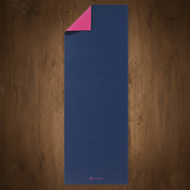 Gaiam Tappetino Yoga Reversibile 3 mm Navy/Pink Pratica Yoga