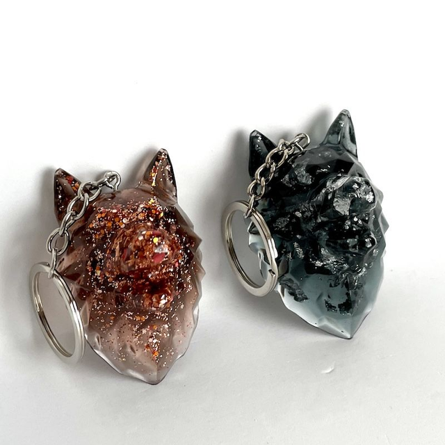Porte-clés Tête de loup