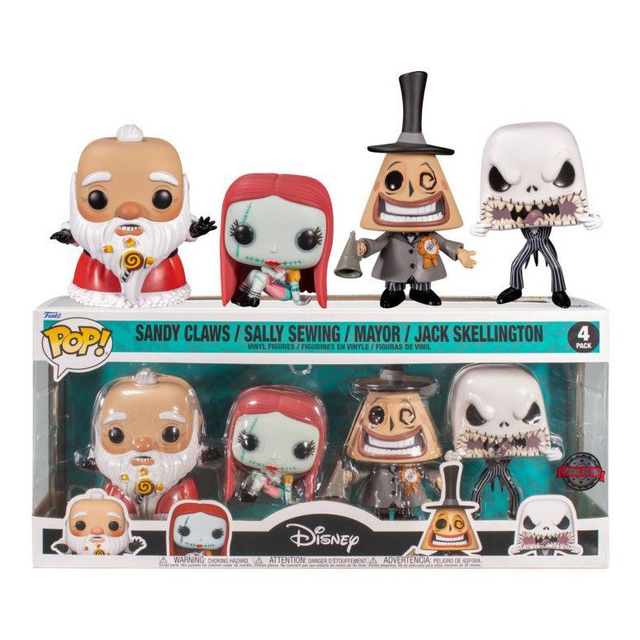 Funko Sandy Claws/Sally Sewing/Mayor/Jack Skellington - Pack 889698588669
