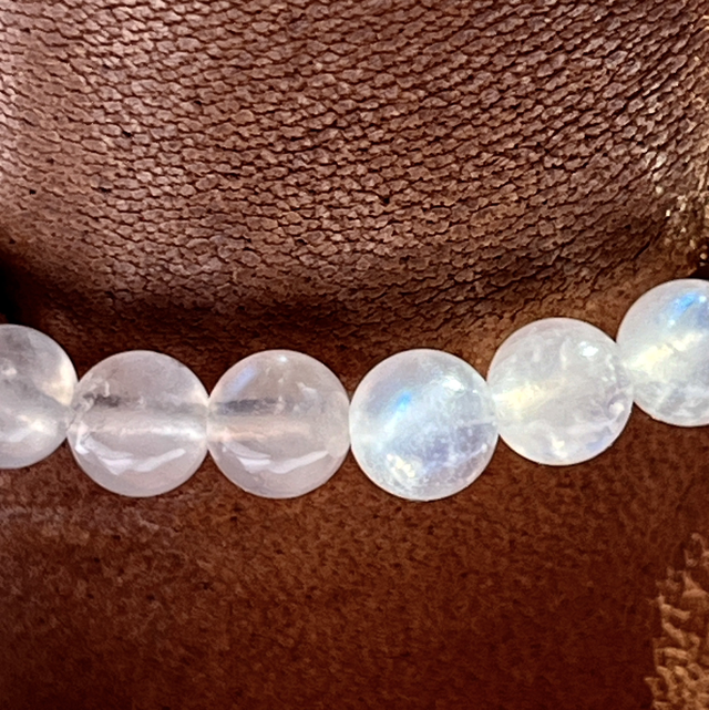 Bracelet Pierre de Lune Bleutée "A" et Labradorite "A"