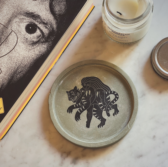 Piattino Tiger Woman - Verde