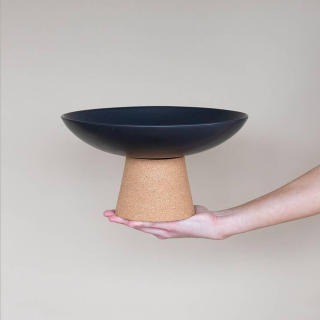 Ceramic fruit bowl - black 