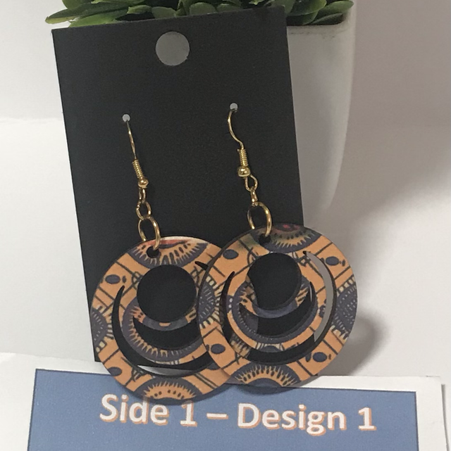 Two in One Mixed Colour Dangling Earrings- 2SD03