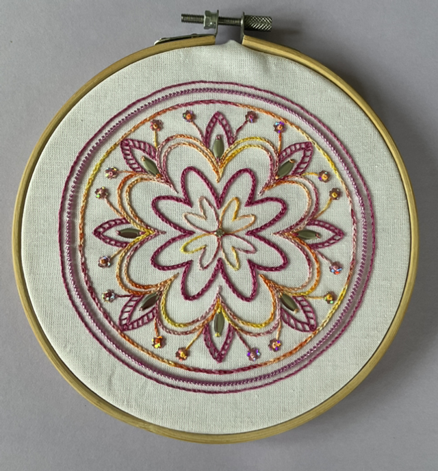 Kit broderie traditionnelle * Mandala Floral *