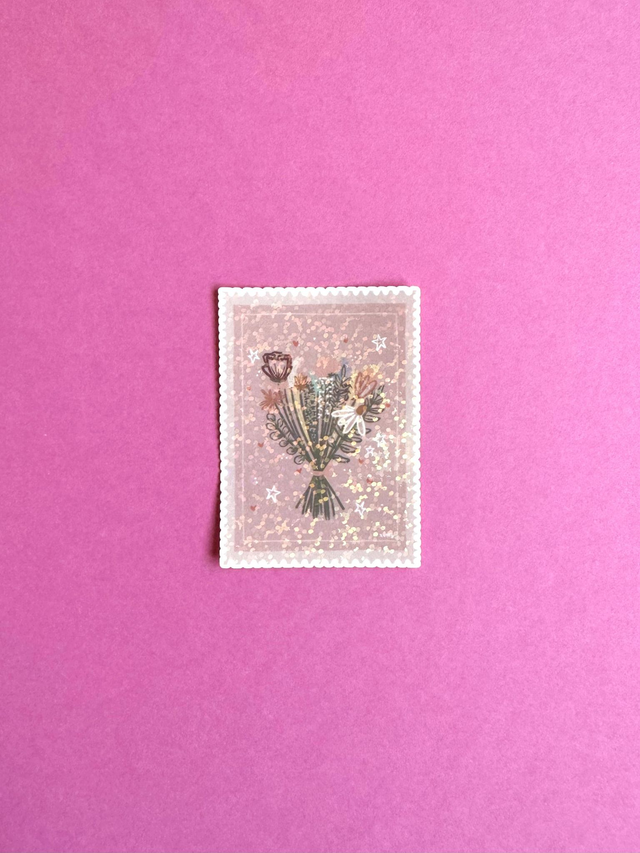 Timbre fleurs sticker ✨