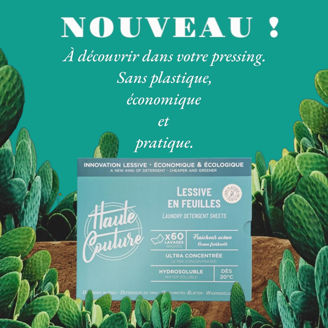 Lessive en feuilles : "fraîcheur ocean "