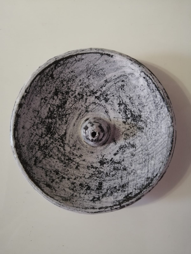 Bruciatore Tondo in Terracotta 'Wash' nero