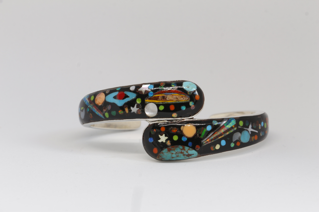 Bracelet Galaxy Kundalini SPACE ODYSSEY argent massif et pierres naturelles 