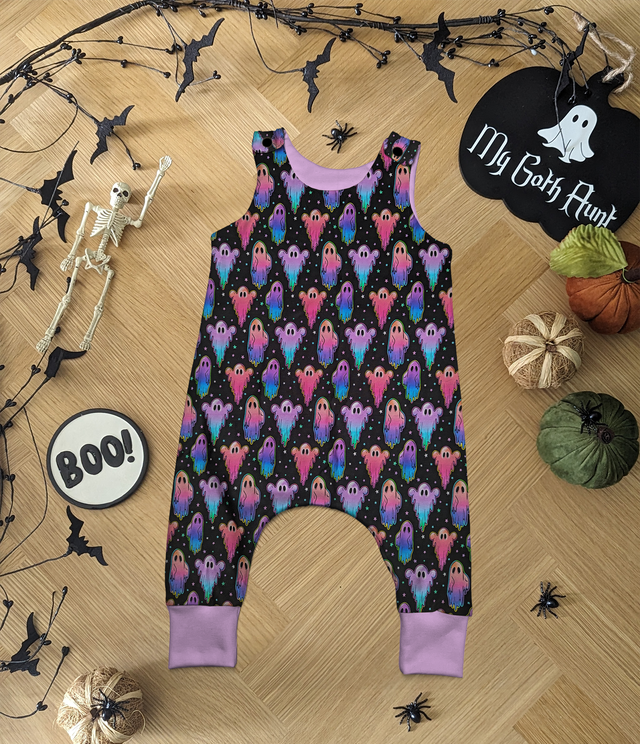 Neon Ghosts Childrens Romper