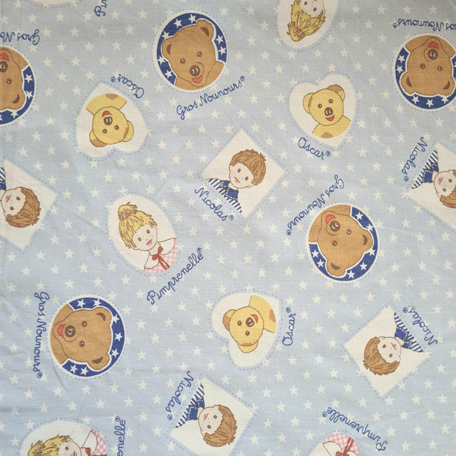 Tissu vintage Pimprenelle et Nicolas