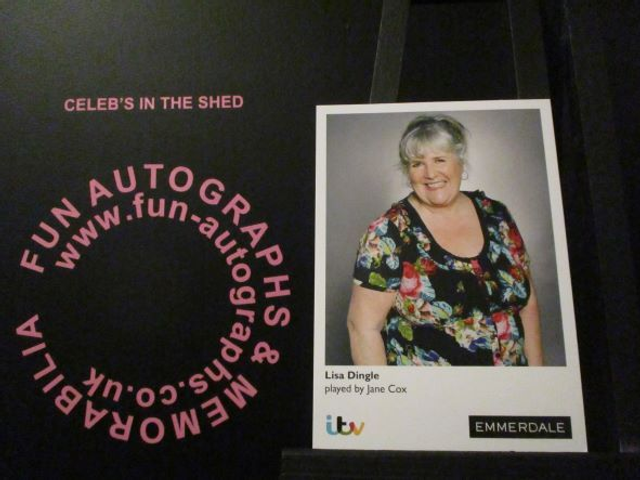 Jane Cox (Lisa Dingle) Original Emmerdale Coloured Itv Logo Cast Card (SEE PIC)