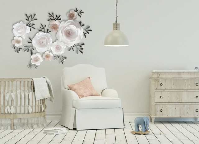 Lot 4 Fleurs blanches