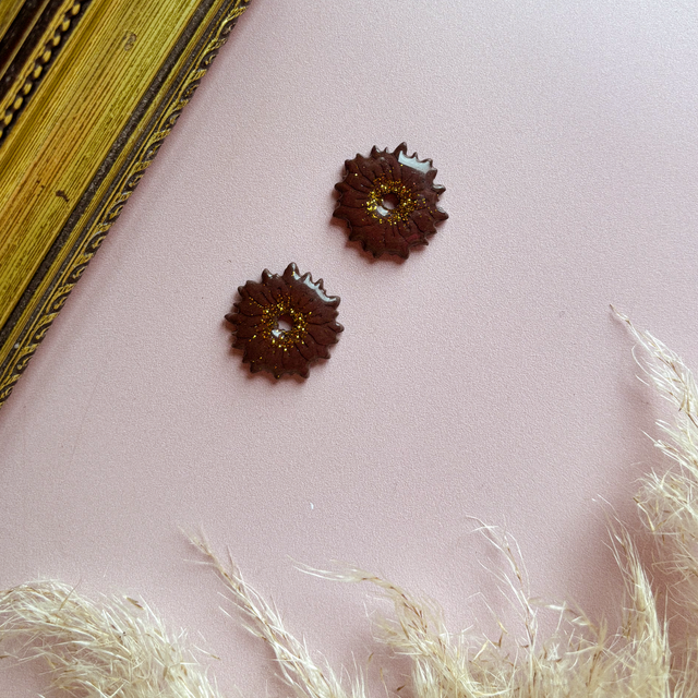 Tournesols - chocolat et paillettes dorées