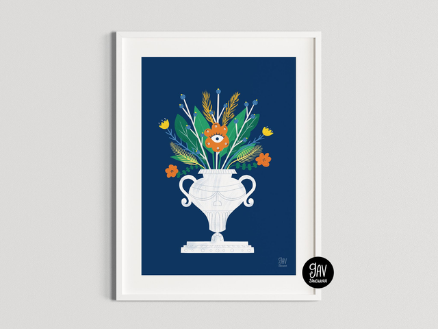 Eye see you bouquet, wall art print