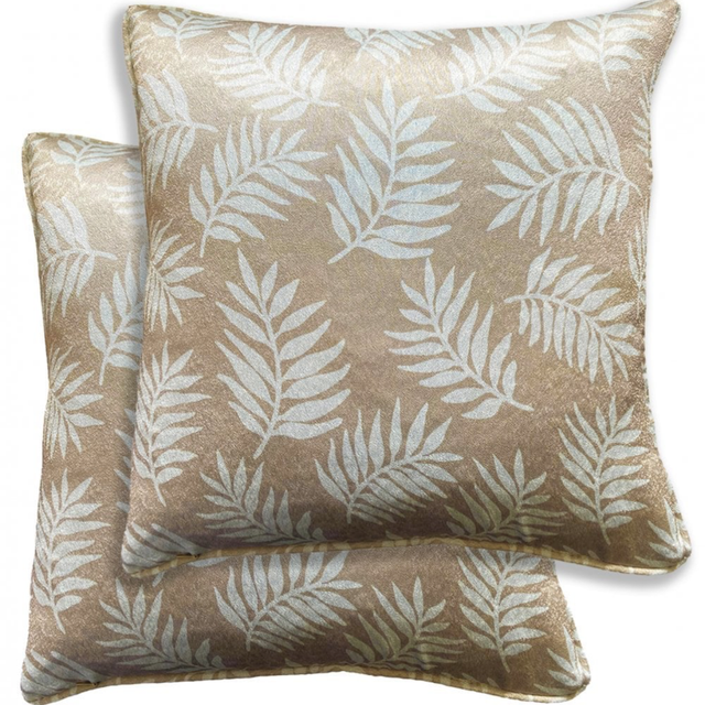 Enhanced Living Pair of Oakland Latte Cushion Covers - Cases Only