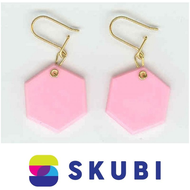 RETRO NÁUŠNICE PLASTOVÉ - 2 CM - NA HÁČKU (č. 156)