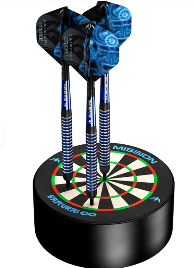 Mission Samurai Infinity Dart Base Station - Mini Sisal Dartboard Dart Holder