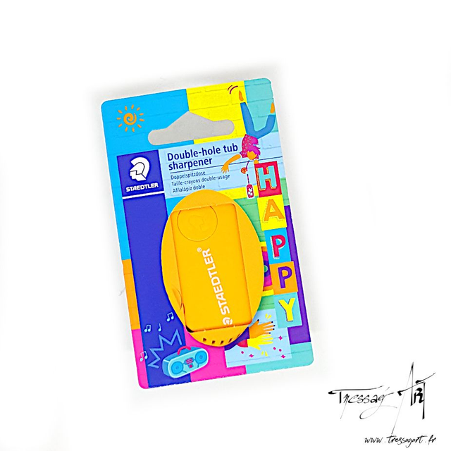 STAEDTLER - TAILLE-CRAYON 2 TROUS ORANGE - ST023002