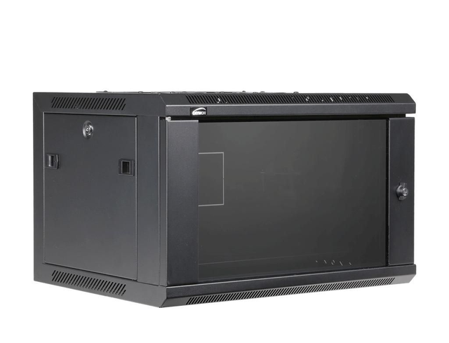 CAYMOM Rack 19&quot; Wallmount 6U 450 (dos amovible) - Noir