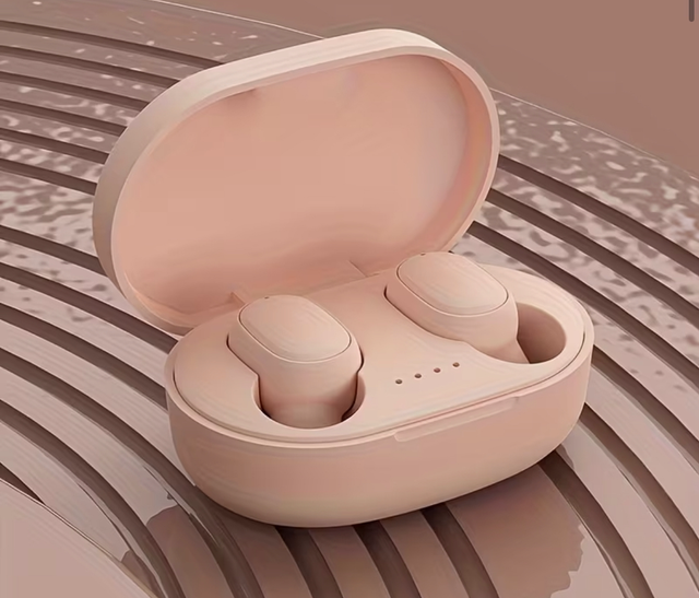 Pink wireless earphones 