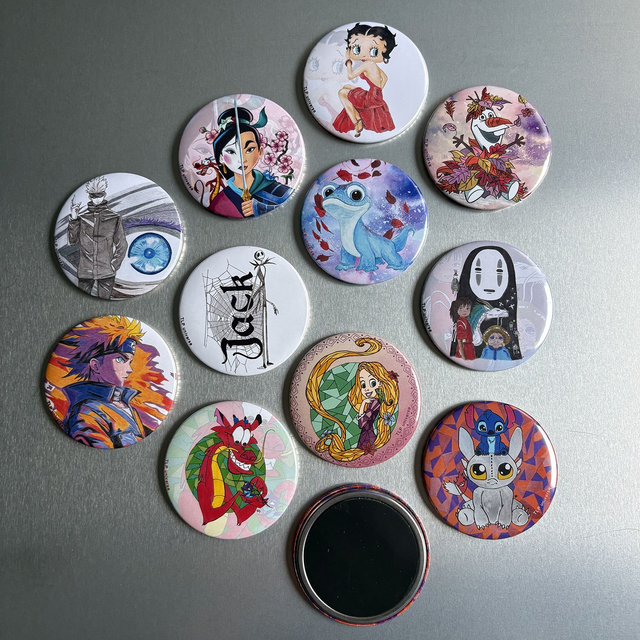 Magnétique Rond Dessins - Animés