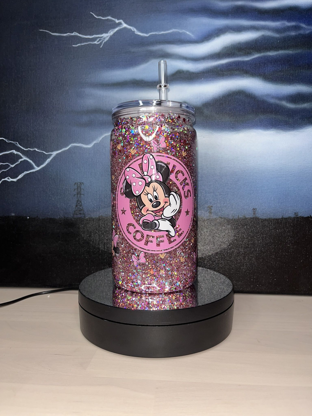 CANETTE BOULE A NEIGE GLITTER      MINNIE