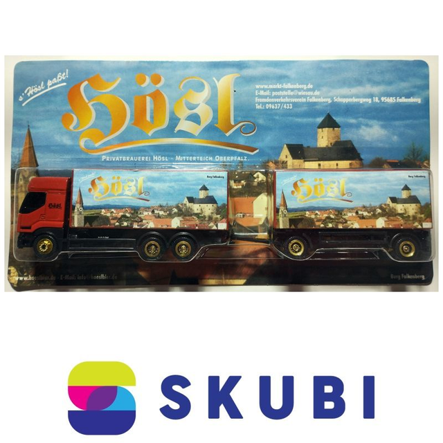 Reklamní kamion s vlekem - Renault - Hösl - Burg Falkenberg - model 1:87 H0