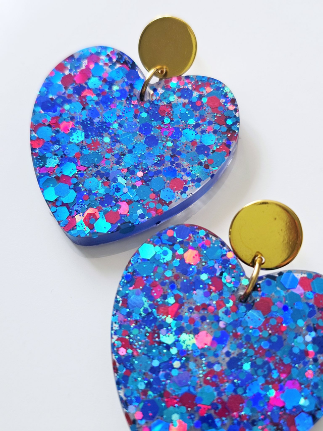 KISS'KISS paillettes bleues et fushias 