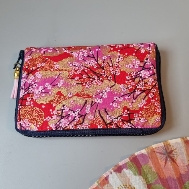 Portefeuille court zippé "Akina" rouge