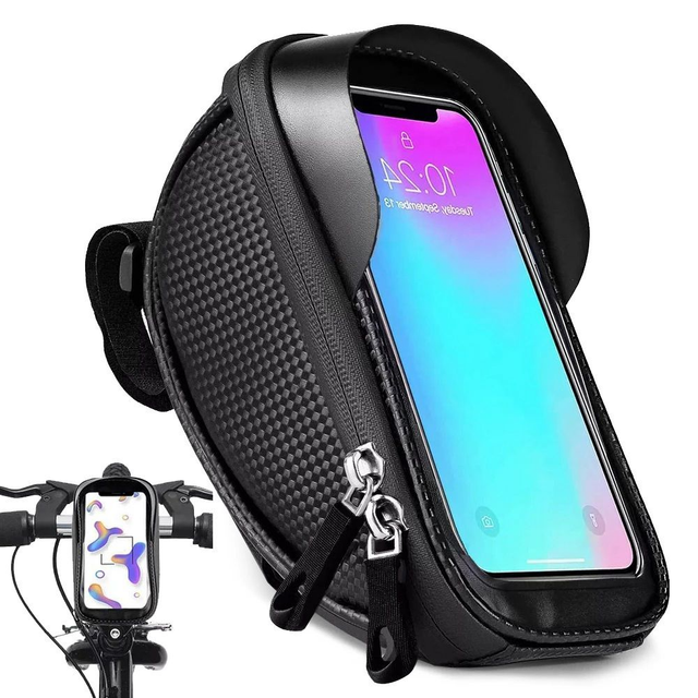 Sacoche de vélo étanche, support de téléphone