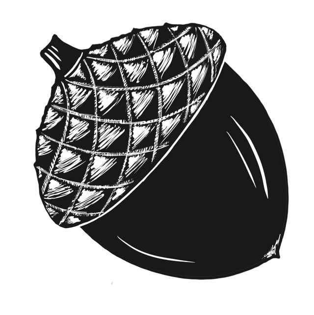 Stempel Eichel dunkel 3x3cm