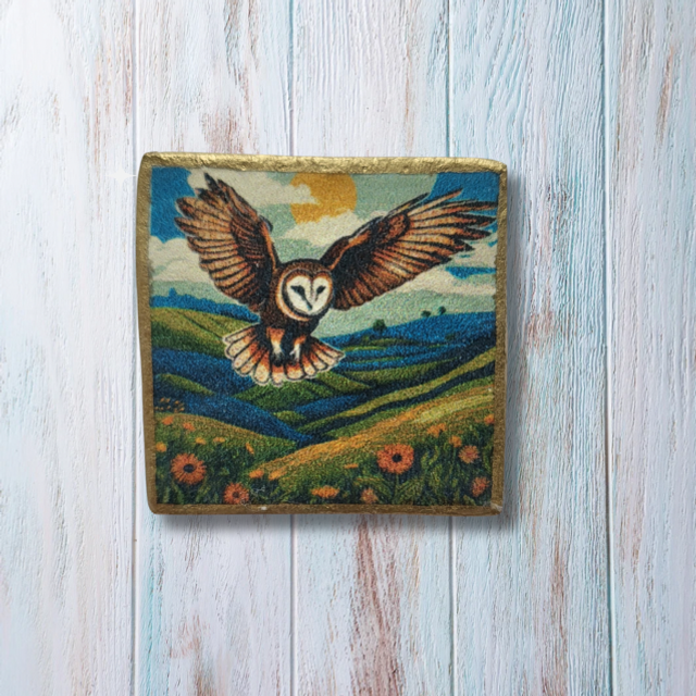Owl in Flight Brooch