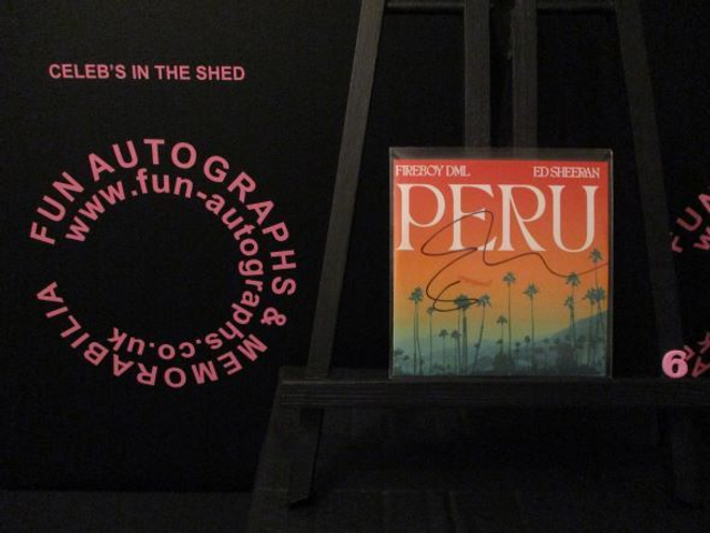 Ed Sheeran - 'Peru' Authentic Autographed Single Cover (6)