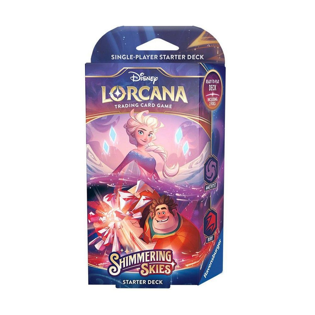 Ravensburger Disney Lorcana Trading Card Game: Shimmering Skies Amethyst &amp; Ruby Starter Deck