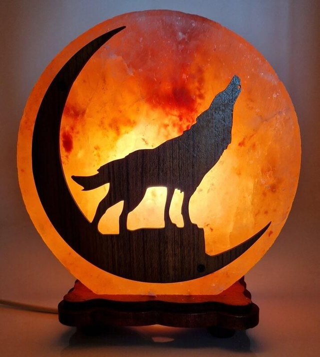 Lampe de Sel "Loup"