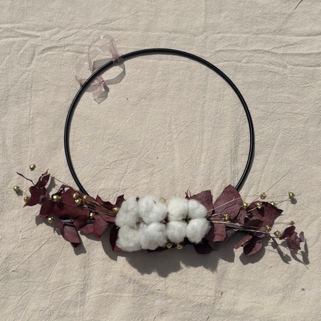 Couronne Murale "Sélénia" Pourpre ( 20cm de diamètre )