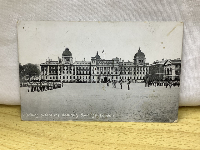Drilling before the Admiralty Buildings, London vintage W Straker Ltd. postcard Our Ref A110 £2.50