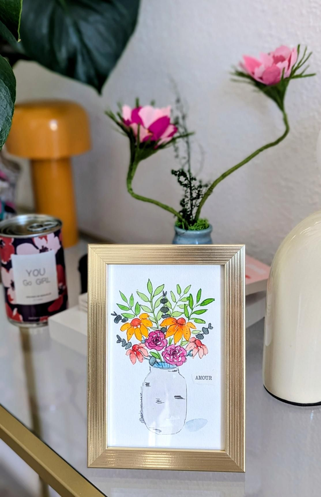 Aquarelle originale - Amour