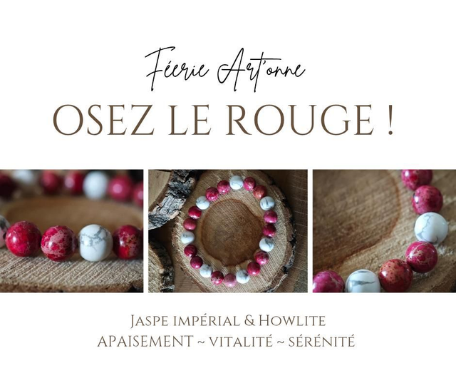 Jaspe impérial &amp; Howlite 