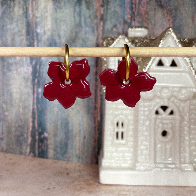 Lys - Rouge bordeaux (sans créoles)