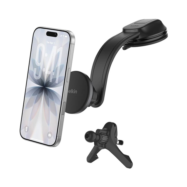 BELKIN Caricatore Auto Magnetico Qi2 + Adattatore Accendisigari 27W